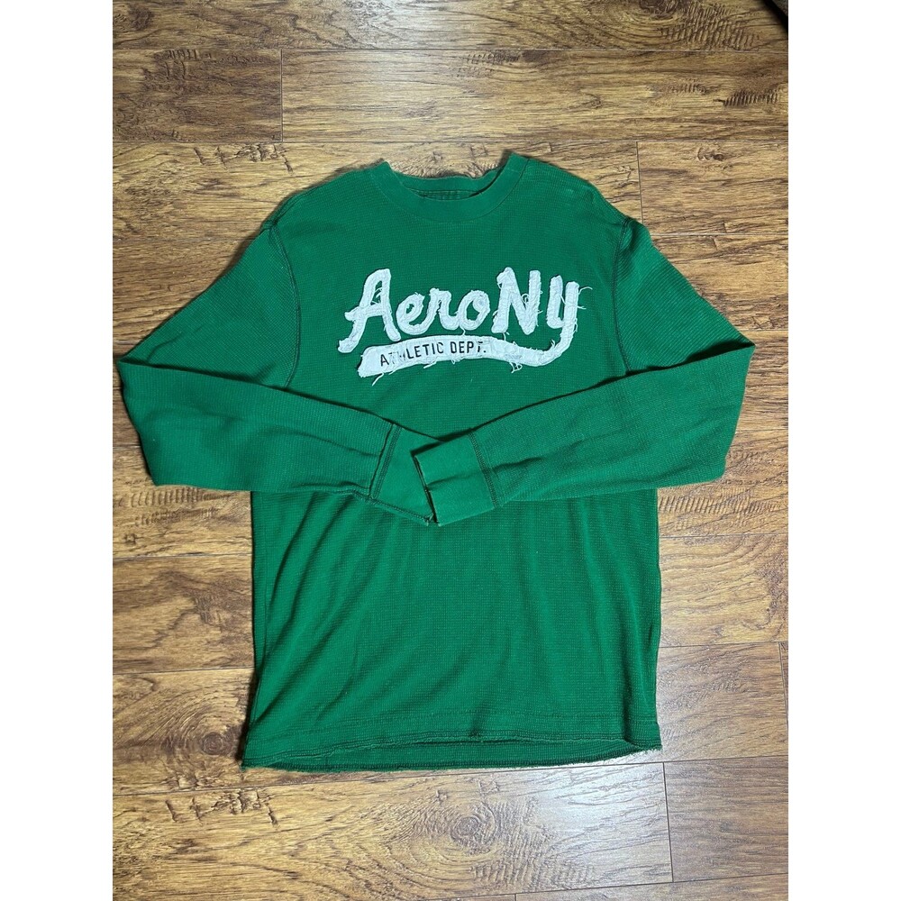 Aeropostale Athletic Dept long sleeve cotton thermal shirt graphic, XL VTG Y2K